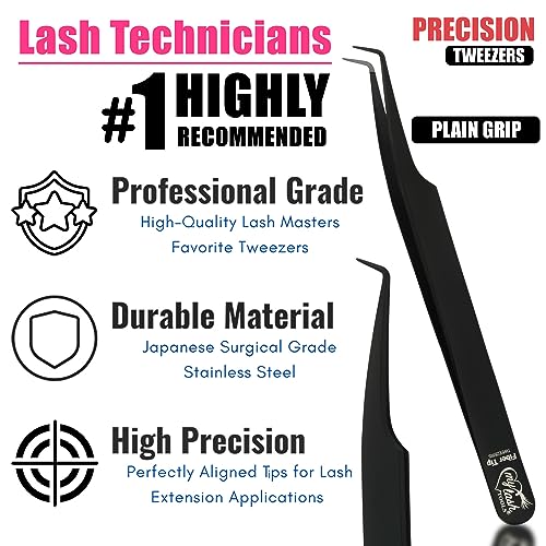 Cross Edge 90 Degree Boot Lash Tweezers for Volume and Classic Extensions