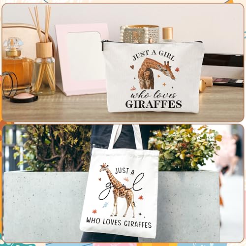 Keluna Giraffe Gift Set - Tote Bag, Makeup Pouch, Bracelet, and Keychain