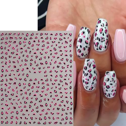 6 Sheets Leopard Print Nail Art Stickers - Cute Fall Designs