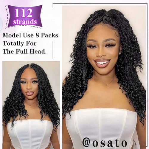 BEFUNNY 12 Inch Goddess Box Braids Crochet Hair - 8 Pack Boho Braids
