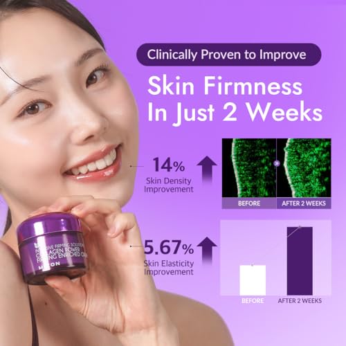 MIZON Collagen Power Firming Cream - Anti-Aging Moisturizer for Skin Elasticity, 1.69 Fl oz