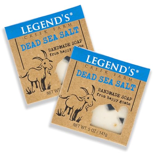Legend's Creek Goat Milk & Dead Sea Salt Soap Bar - Moisturizing 5 Oz Pack of 2
