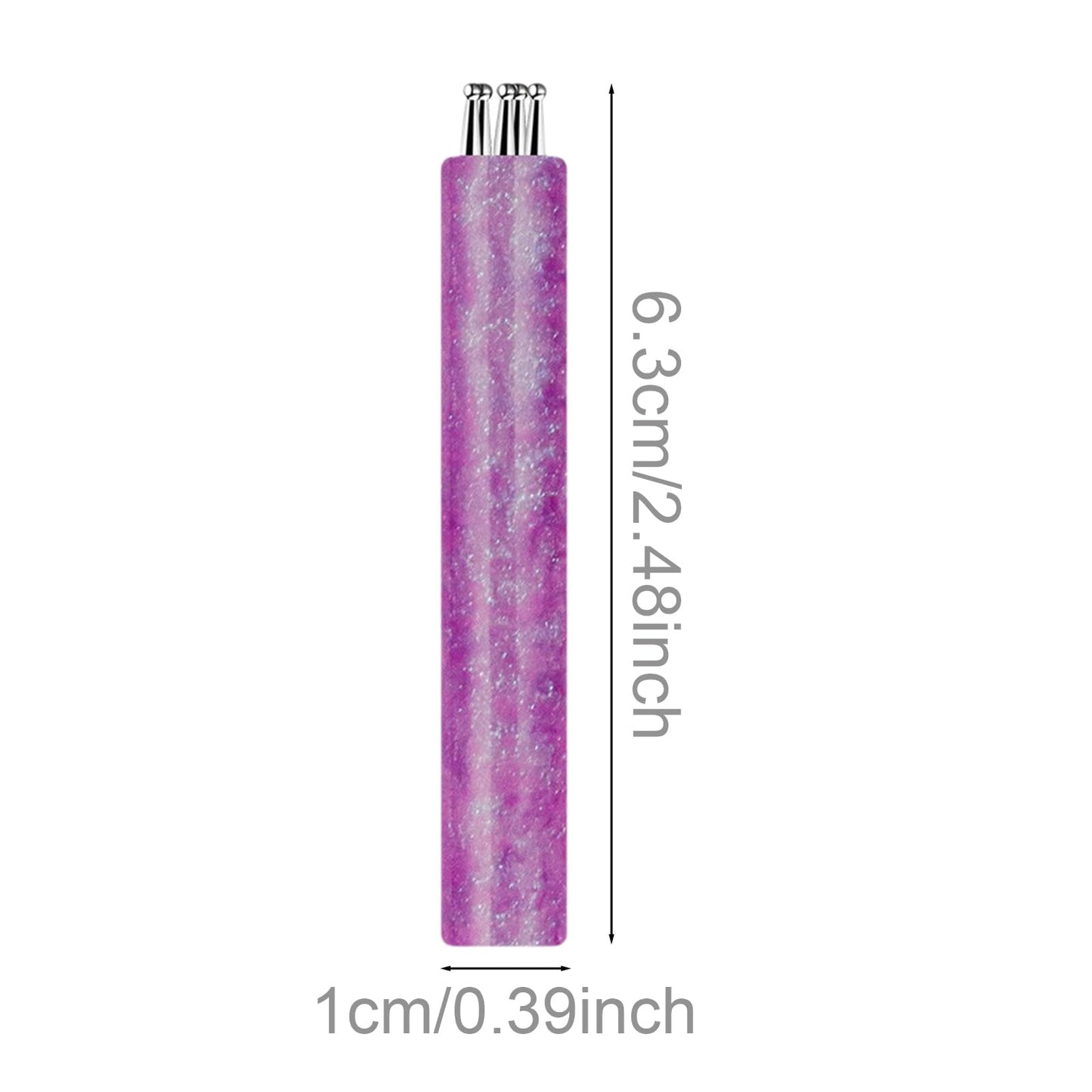 3 Pack Acrylic Nail Pens Set - Embossing Stylus with 5 Stainless Steel Ball Tips for Precise Nail Art Design, Tracing and Dotting Tool, Essential for Nail Art Studios