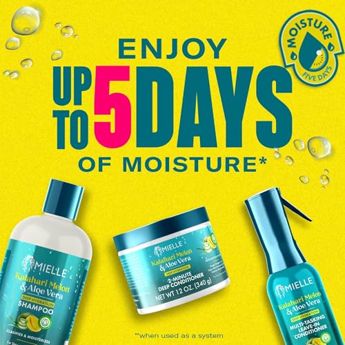 Mielle Organics Kalahari Melon & Aloe Vera Leave-In Conditioner Spray 6.7oz - 3-in-1 Detangler & Moisturizer
