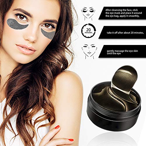 Felico Black Pearl Eye Mask for Dark Circles Puffy Eyes Wrinkles 60PCS