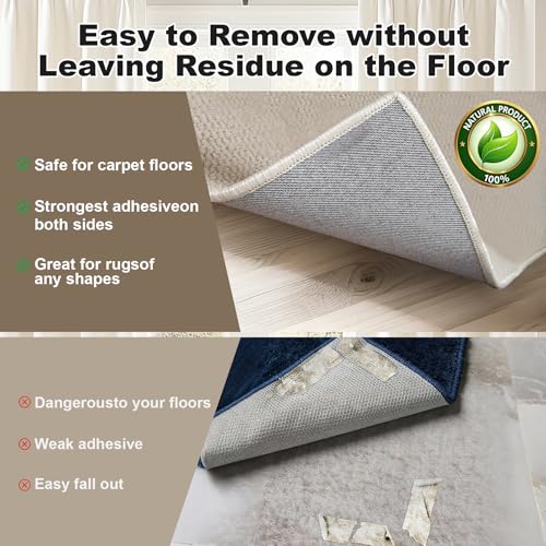 Finevoy 14PCS Non-Slip Rug Grippers for Hardwood Floors