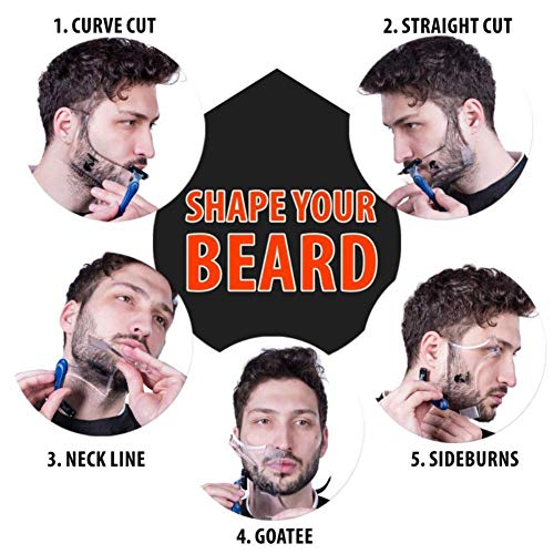 Beard Shaping Tool with Comb for Symmetric Trimming & Edging