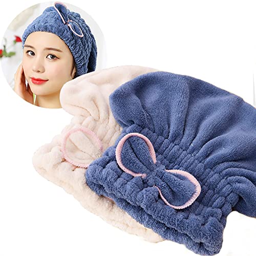 Jseng Microfiber Hair Drying Caps - Ultra Absorbent Turban Wraps for Women