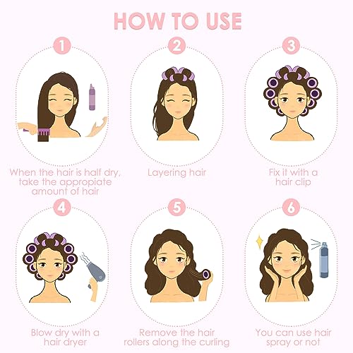 ARTIRNANOG Self Grip Hair Rollers Set - 21 PCS for All Hair Types