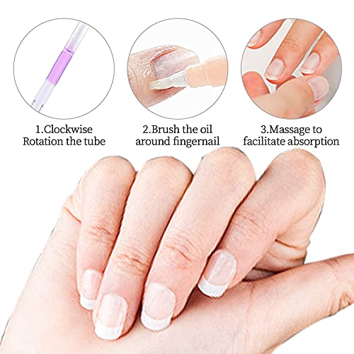 Visen 10Pcs Nail Cuticle Oil Pen Set with 15 Fruity Scents for Nail Care