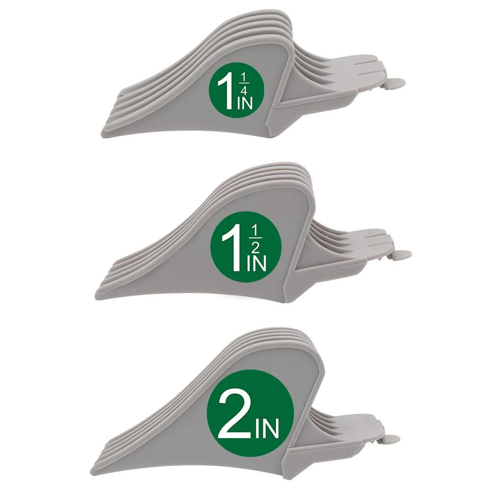 Clipper Guards Set - 4 Pack Replacement Guides for Wahl Clippers | 1.25", 1.5", 1.75", 2" Gray