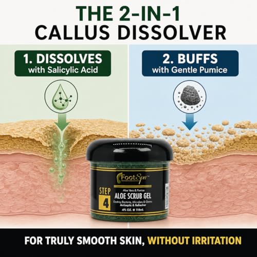 FootSpa Dual-Action Exfoliating Scrub Gel with Pumice & Salicylic Acid