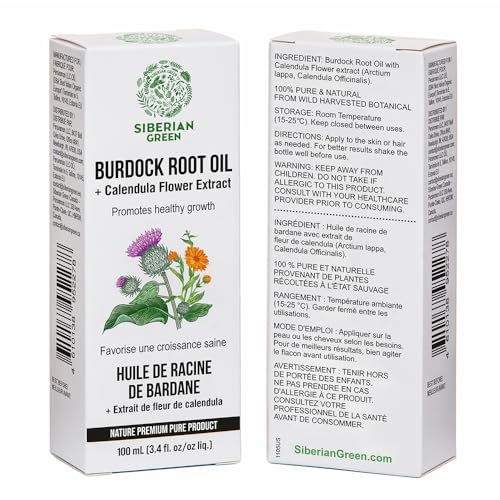 Siberian Green Burdock Oil with Calendula Flower Extract, 100ml