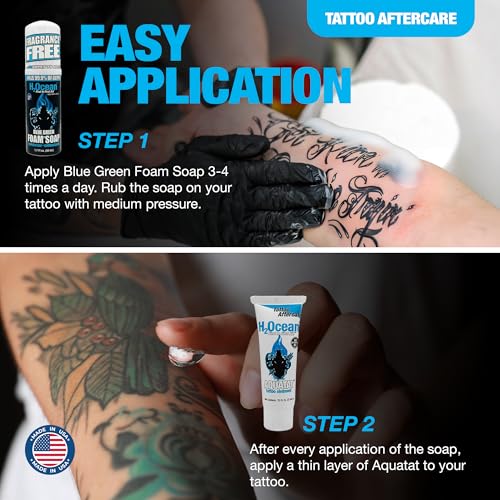 H2Ocean Antibacterial Tattoo Aftercare Kit - Foam Soap & Healing Ointment