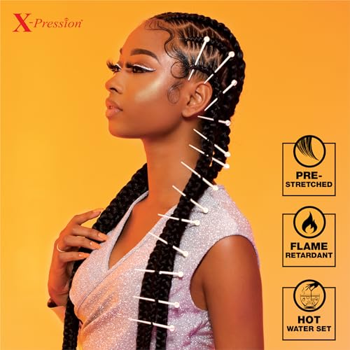Sensationnel X-Pression Pre-Stretched Braiding Hair 50-inch - 1B Off-Black