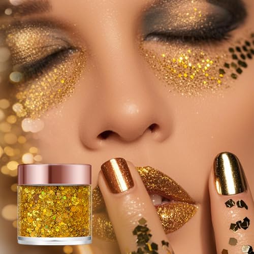 Badhare 4-Pack Body and Face Glitter Gel for Festivals and Parties
