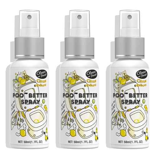 Clean-n-Fresh Citrus Toilet Spray - Travel Size Odor Eliminator, 5.1 Fl Oz (Pack of 3)