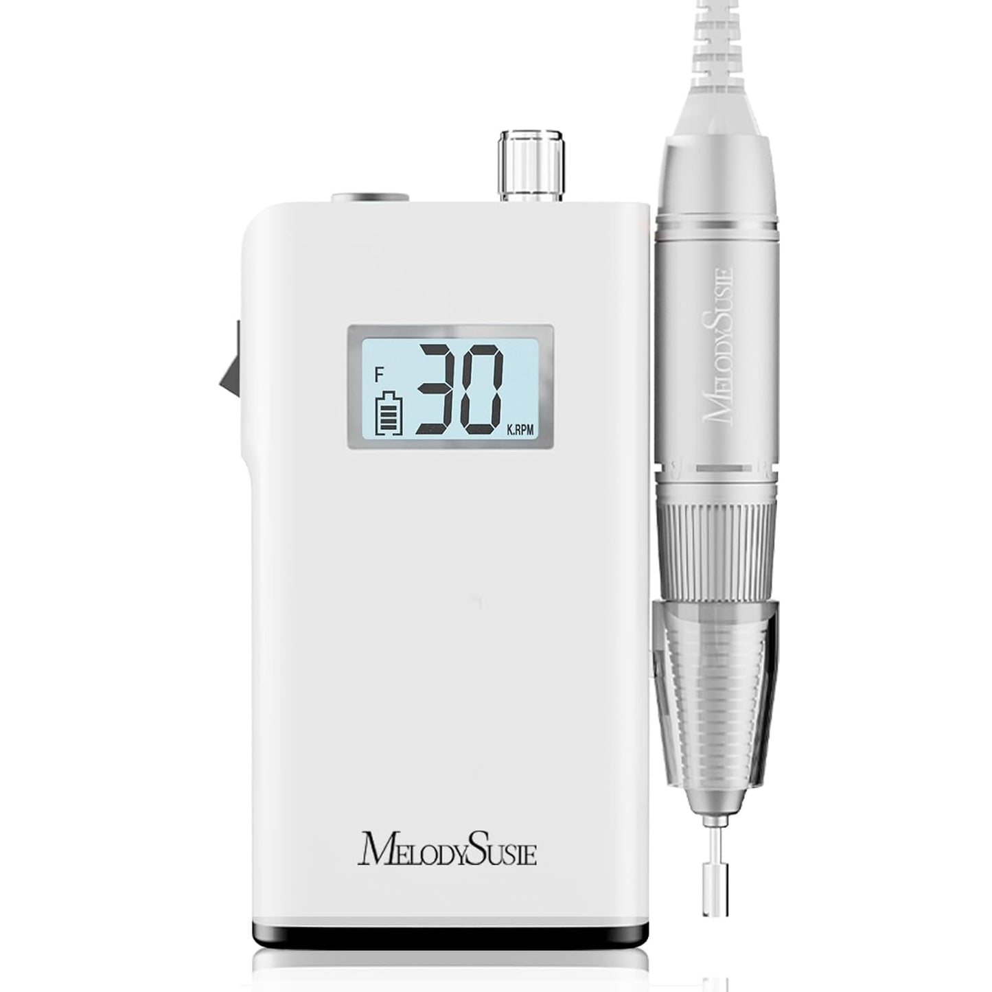 Clip-On Rechargeable Nail Drill - 30,000 RPM E-File with LCD Display for Manicure & Gel Removal | Ideal for Nail Art Training & Home Use