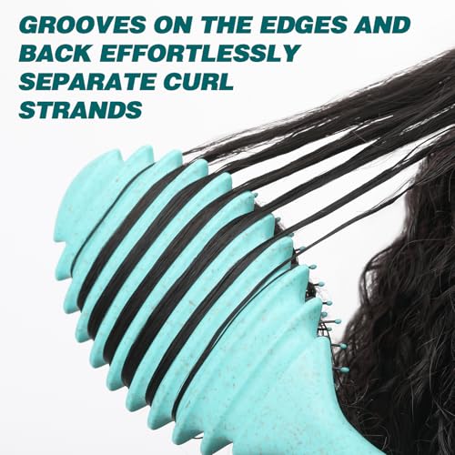 JCWish Curl Defining Brush & Styling Comb for Frizz-Free Curly Hair