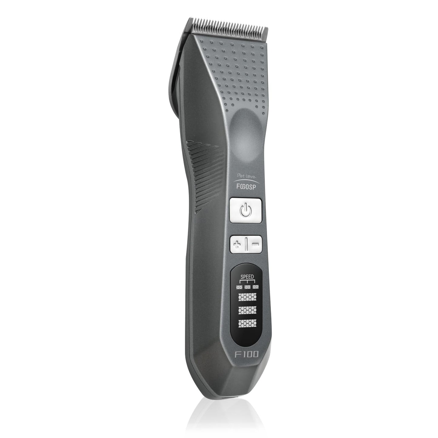 FOGOSP Cordless Dog Grooming Clippers More Than 12H Run Time 3-Speed Professional Pet Clippers for Grooming Heavy Duty Thick Hair Detachable Carbonized Steel Blade Low Noise