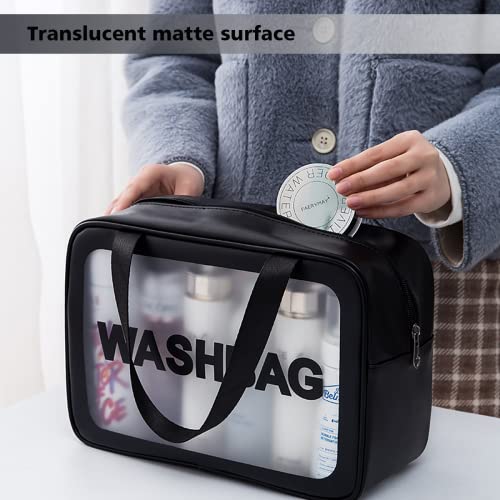 DAPOWER Black Travel Toiletry Bag - Large Capacity Makeup Organizer