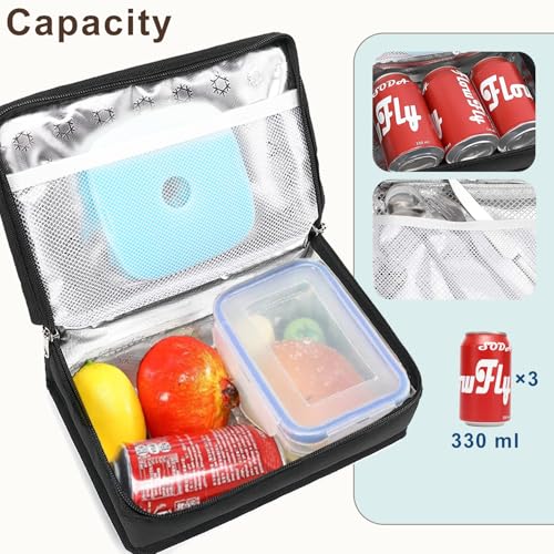 FlowFly Portable Insulated Lunch Bag - Mini Cooler Tote for Work