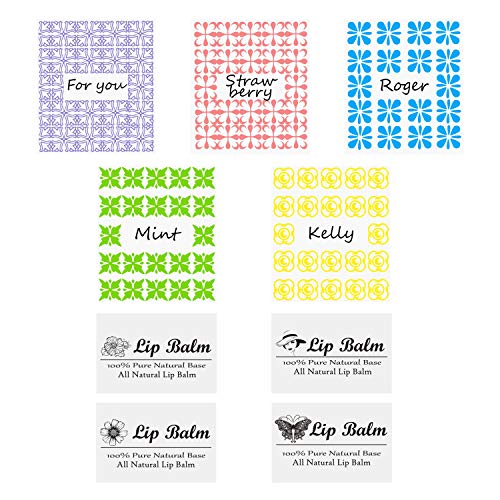 Kare & Kind DIY Lip Balm Tubes - 50-Pack Assorted Colors with Labels
