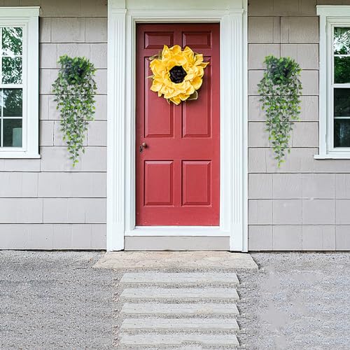 Faux Mandala Vines Hanging Plant with Pot – 21in Artificial Greenery for Indoor & Outdoor Décor