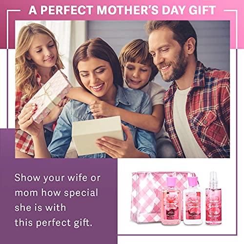 Vital Luxury Japanese Cherry Blossom Bath & Body Travel Set with Lotion, Shower Gel & Fragrance Mist