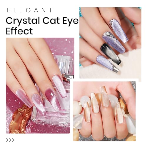 MIZHSE 8-Piece Cat Eye Gel Nail Polish Set with Magnetic Stick