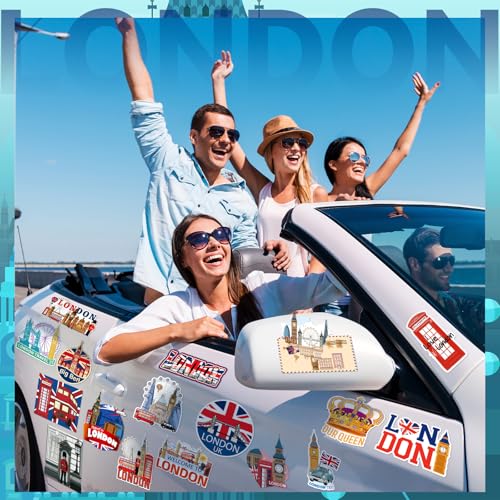 25 Pcs London Themed Refrigerator Magnets - Souvenir Gift Set