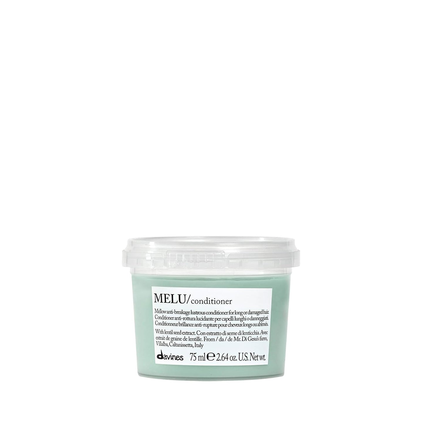 Davines MELU Conditioner - Anti-Breakage Formula for Long, Damaged Hair | Smooths Split Ends, Lightweight Treatment