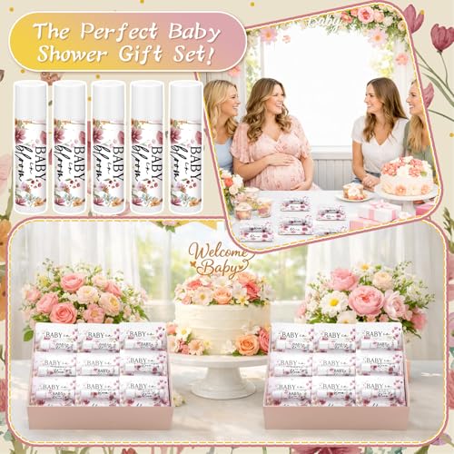 24 Pcs Baby in Bloom Lip Balm Party Favors - Floral Baby Shower Gifts