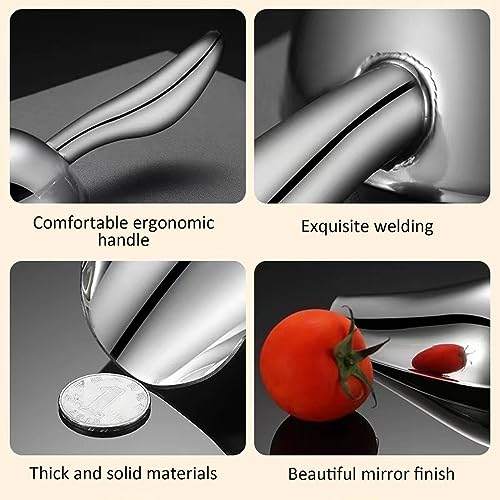 Stainless Steel Ice Scoop - 6 OZ Heavy Duty Ice Scoop for Freezer