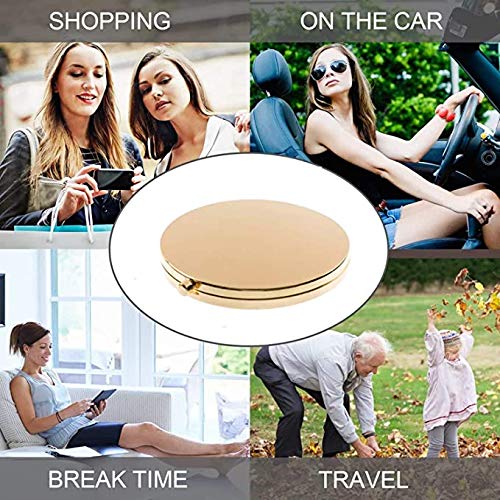 Gold Compact Mirror 5-Pack - Double-Sided Travel Makeup Mirror with 1X/2X Magnification