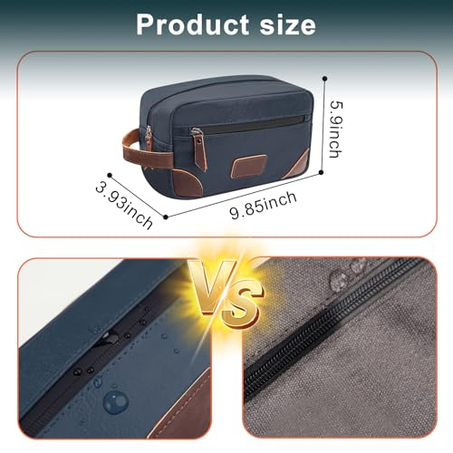 Wohlbege Men's Large Travel Toiletry Bag - Waterproof Bathroom Organizer