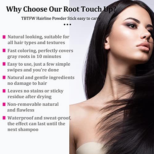 Root Touch Up Hairline Powder Stick - Dark Black Temporary Coverage
