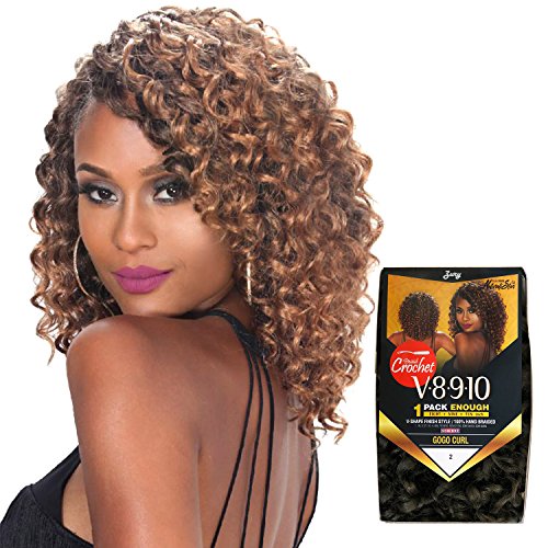 Royal Zury GoGo Curl Crochet Braids, 8-10 Inch V-Shape Synthetic Hair