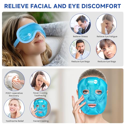 Cooling Gel Face Mask & Eye Mask for Migraine Relief