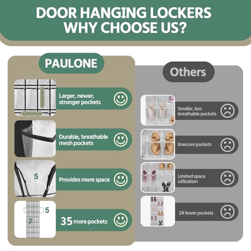 Over the Door Shoe Organizer - 35 Pocket Hanging Storage Bag