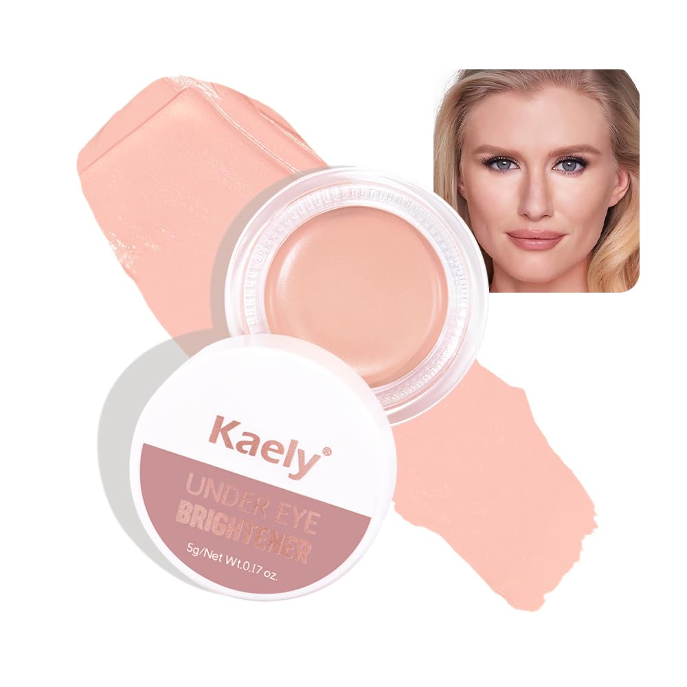 Under Eye Corrector Brightener - Full Coverage Peach Concealer for Dark Circles | Nourishing Waterproof Cream Pot