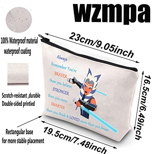 Always Ahsoka Movie Makeup Bag - You Are Braver, Stronger, Smarter Pouch for Women