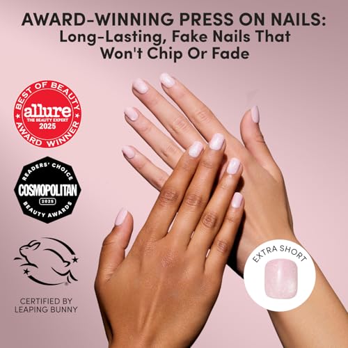 Glamnetic Extra Short Velvet Press On Nails - Pink Legacy 30 Pc Kit