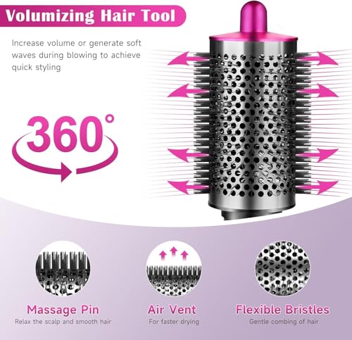 Large Round Volumizing Brush Attachment for Dyson Airwrap HS01 HS05