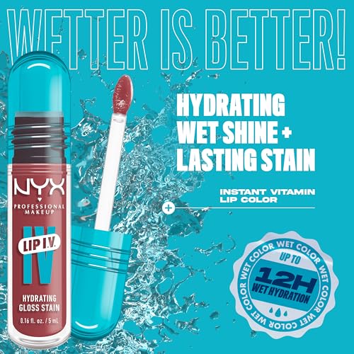 NYX Lip IV Hydrating Glossy Lip Stain - Petal Pourin' Pink