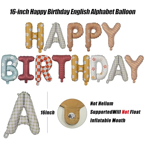 Happy Birthday Balloon Banner - 16-Inch Foil Balloons for Party