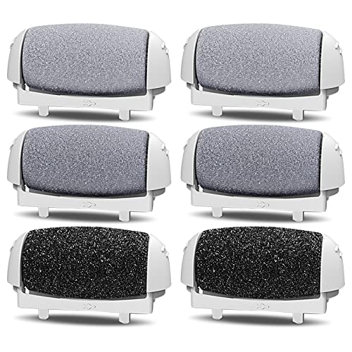 PRITECH Callus Remover Replacement Rollers - 6 Pack for Electric Foot File