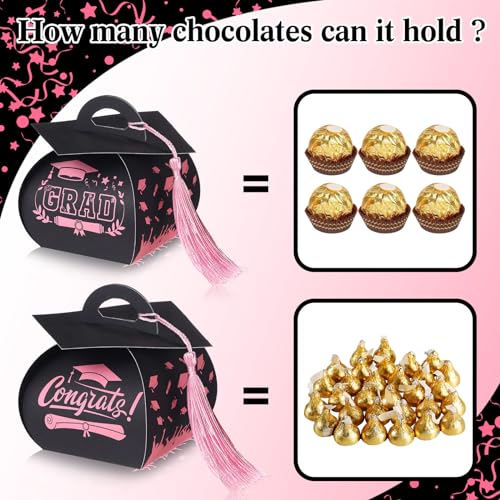 30 Pcs Graduation Cap Gift Boxes with Tassels | Class of 2026 Party Favors