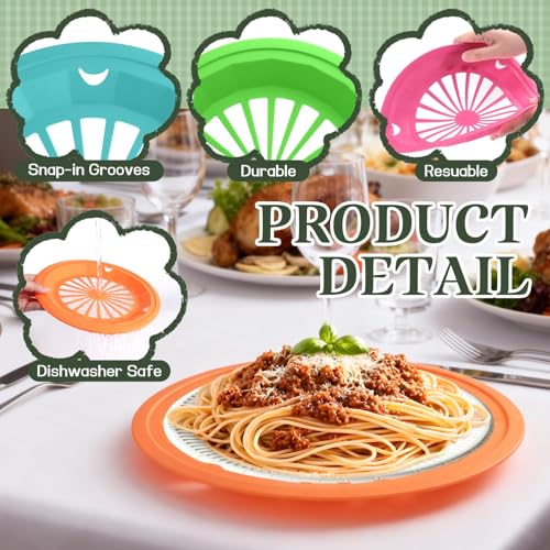 10'' Colorful Plastic Plate Holders - 8 Pack, Reusable Design