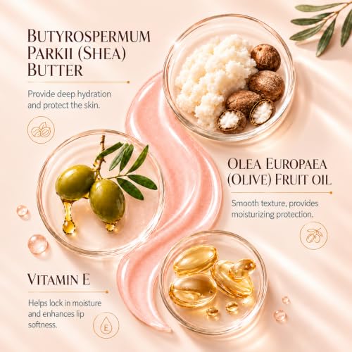 KALLCSENY 4pcs Summer Tinted Lip Balm Butter & Conditioning Lip Mask Set